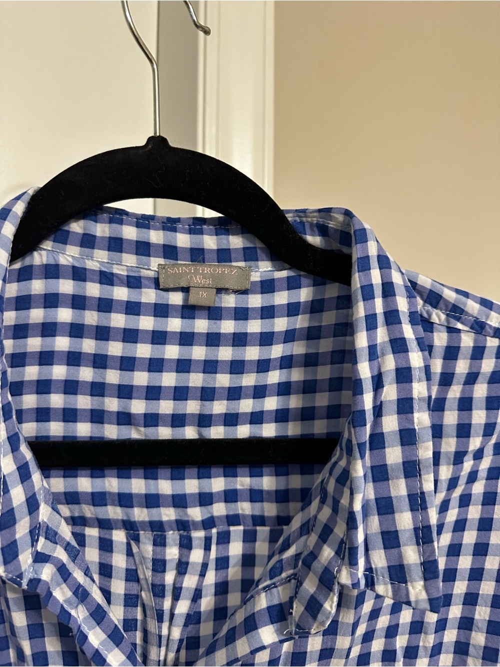 Blue gingham top - Picture 3 of 3